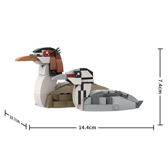 MOC - 175055 Great crested grebe and chick Building Blocks - LesDiy - Building Blocks -