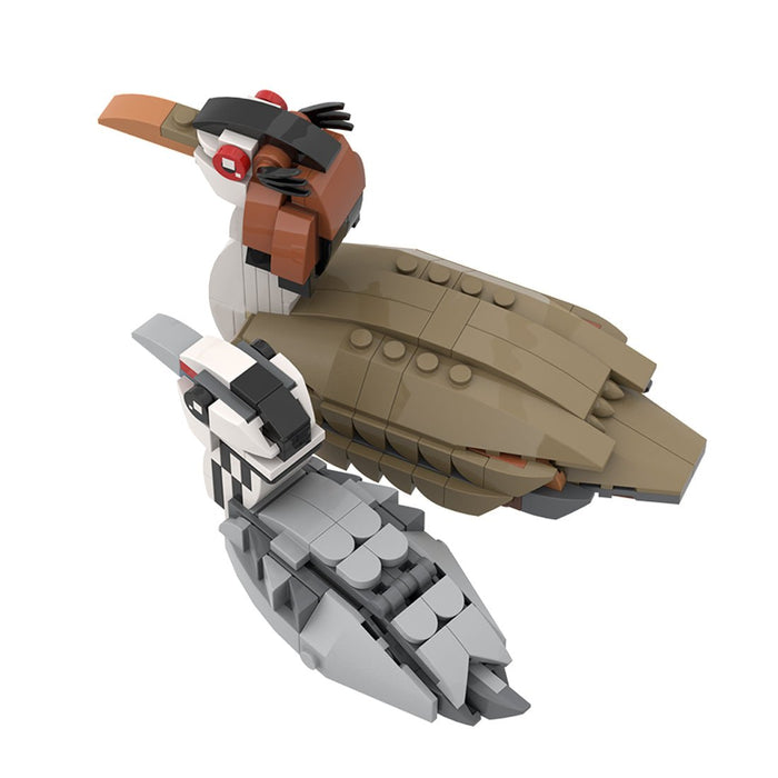 MOC - 175055 Great crested grebe and chick Building Blocks - LesDiy - Building Blocks -