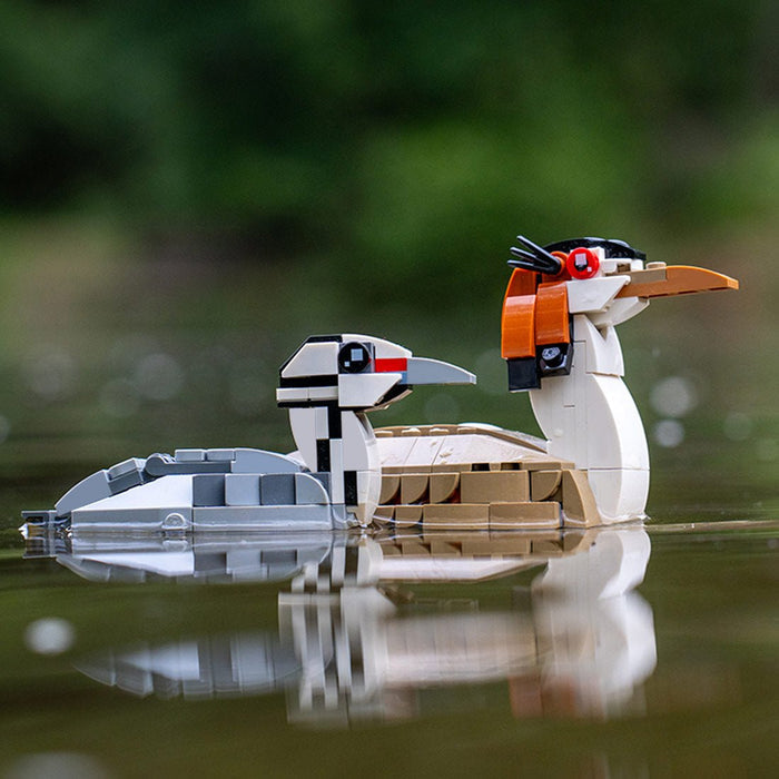 MOC - 175055 Great crested grebe and chick Building Blocks - LesDiy - Building Blocks -