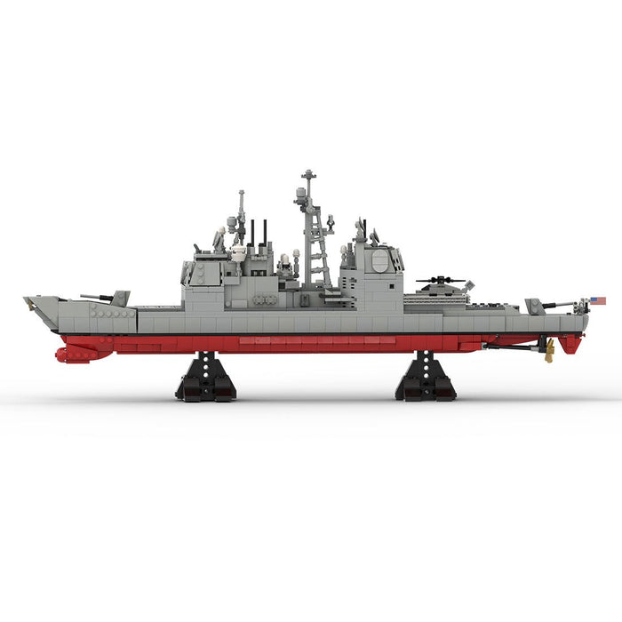 MOC - 175975 Ticonderoga Class Cruiser - 1:300 Scale Building Blocks - LesDiy -
