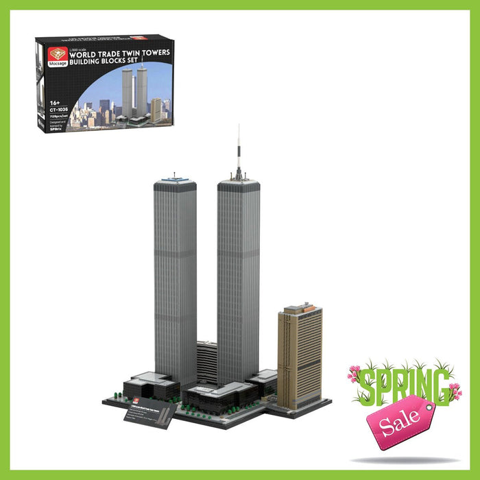 MOC - 177998 World Trade Center Complex 1:800 Scale Building Blocks - LesDiy - Building Blocks -