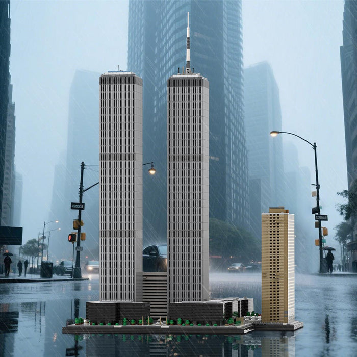 MOC - 177998 World Trade Center Complex 1:800 Scale Building Blocks - LesDiy - Building Blocks -
