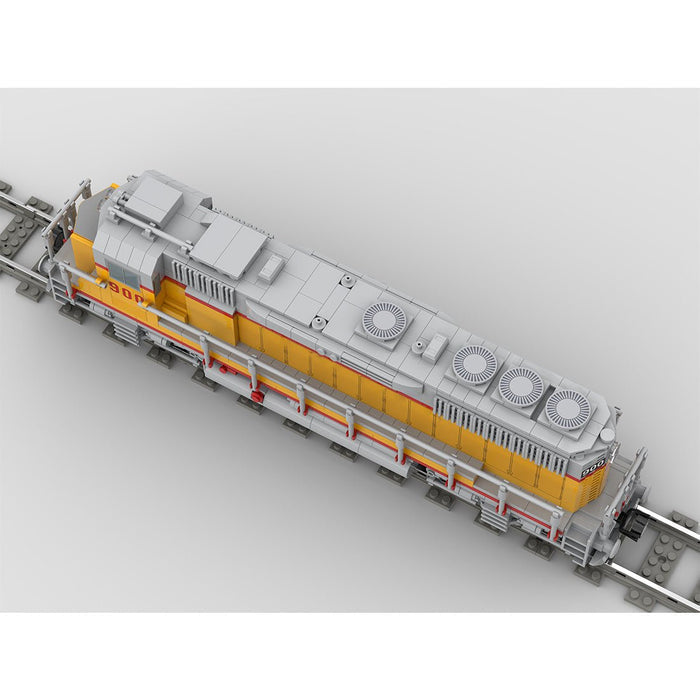 MOC - 180032 Diesel Engine EMD GP40 of Union Pacific Railroad Building Blocks - LesDiy - Locomotive -