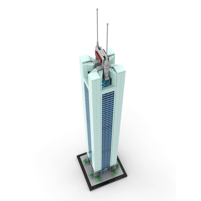 MOC - 181665 Guangzhou CITIC Plaza - 1/800 Scale Building Blocks - LesDiy - Building Blocks -