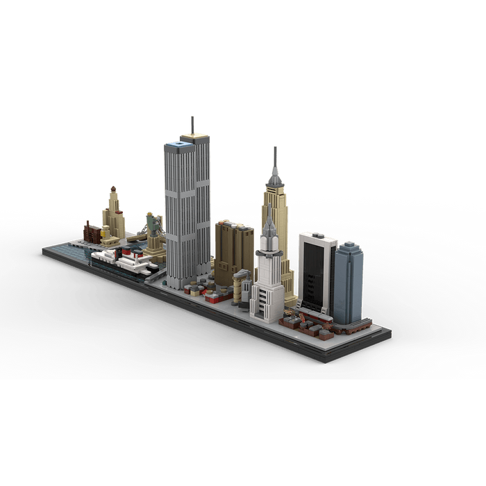 MOC - 181871 1/2000 New York City Skyline 1970's Building Blocks - LesDiy - Building Blocks -