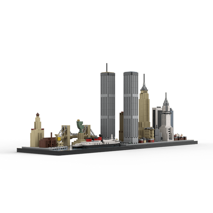 MOC - 181871 1/2000 New York City Skyline 1970's Building Blocks - LesDiy - Building Blocks -