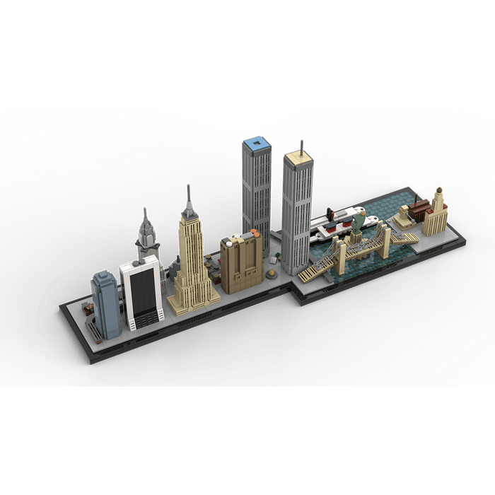 MOC - 181871 1/2000 New York City Skyline 1970's Building Blocks - LesDiy - Building Blocks -