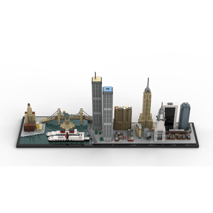 MOC - 181871 1/2000 New York City Skyline 1970's Building Blocks - LesDiy - Building Blocks -
