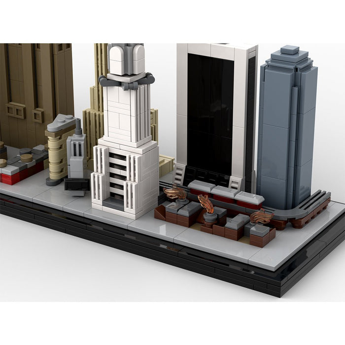 MOC - 181871 1/2000 New York City Skyline 1970's Building Blocks - LesDiy - Building Blocks -