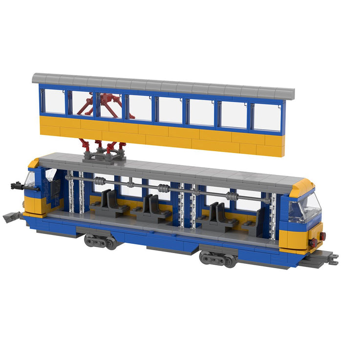 MOC - 184729 Tram LVB Leipzig (Tatra T4D) Building Blocks - LesDiy - Building Blocks -