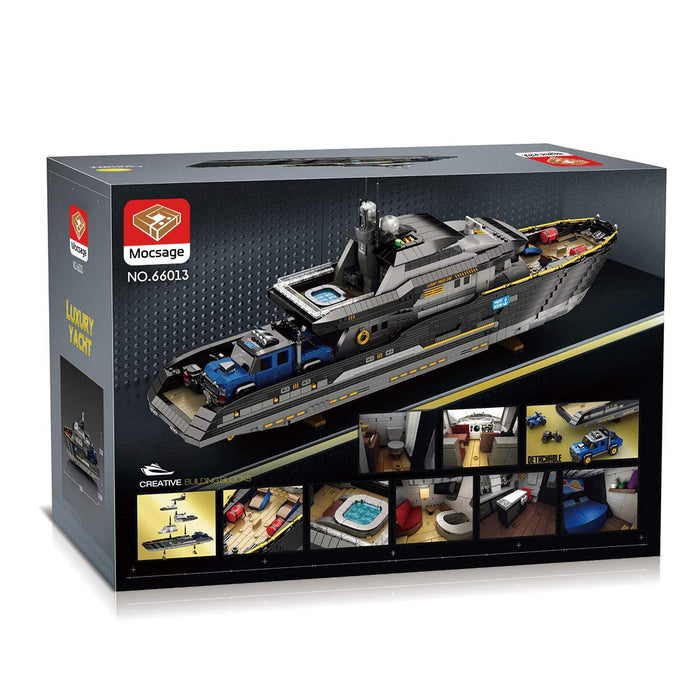 MOC - 185307 Explorer's Yacht - Mini - fig scale - full interior Building Blocks - LesDiy -
