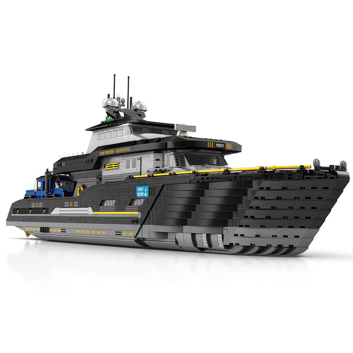 MOC - 185307 Explorer's Yacht - Mini - fig scale - full interior Building Blocks - LesDiy -