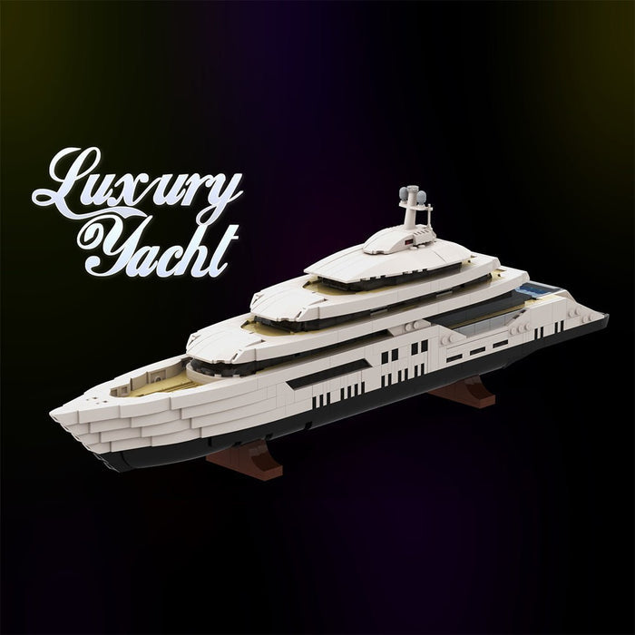 MOC - 185660 WHITE Luxury Yacht (Mini - Scale) - LesDiy -