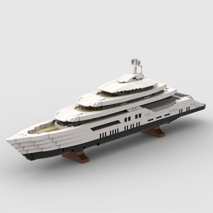 MOC - 185660 WHITE Luxury Yacht (Mini - Scale) - LesDiy -