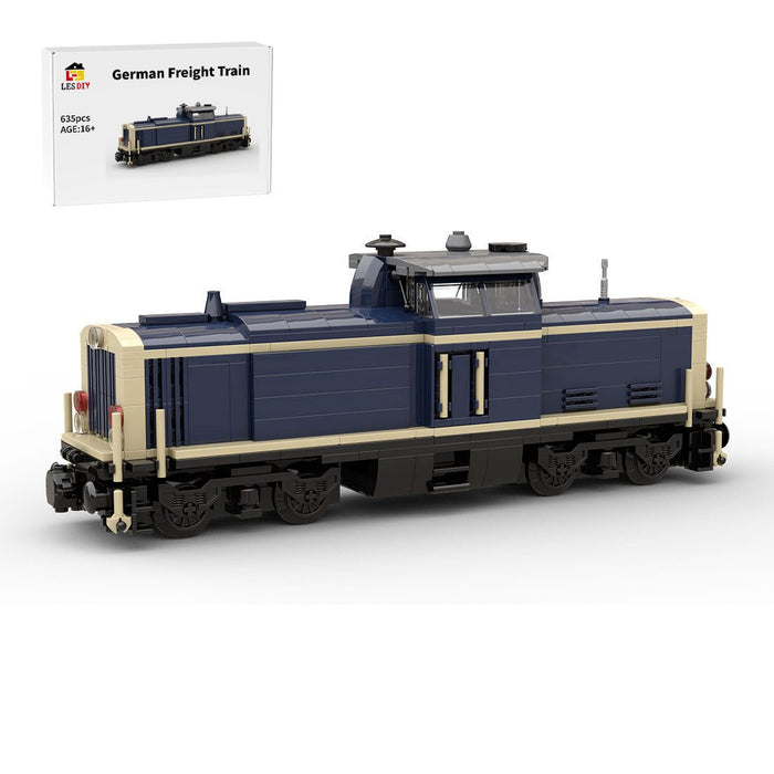 MOC - 191639 V100 German Cargo Locomotive "dark blue - tan" version 8W - LesDiy - Locomotive -