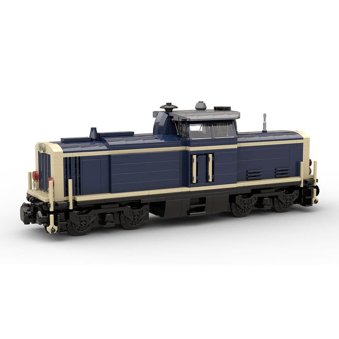 MOC - 191639 V100 German Cargo Locomotive "dark blue - tan" version 8W - LesDiy - Locomotive -