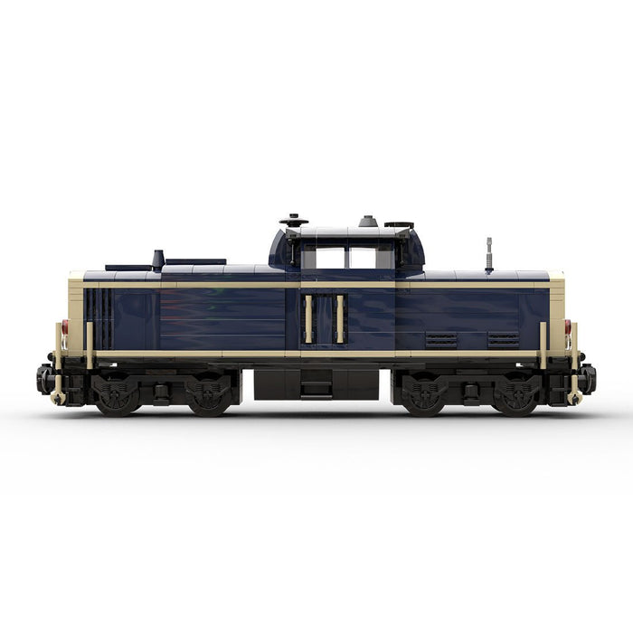 MOC - 191639 V100 German Cargo Locomotive "dark blue - tan" version 8W - LesDiy - Locomotive -
