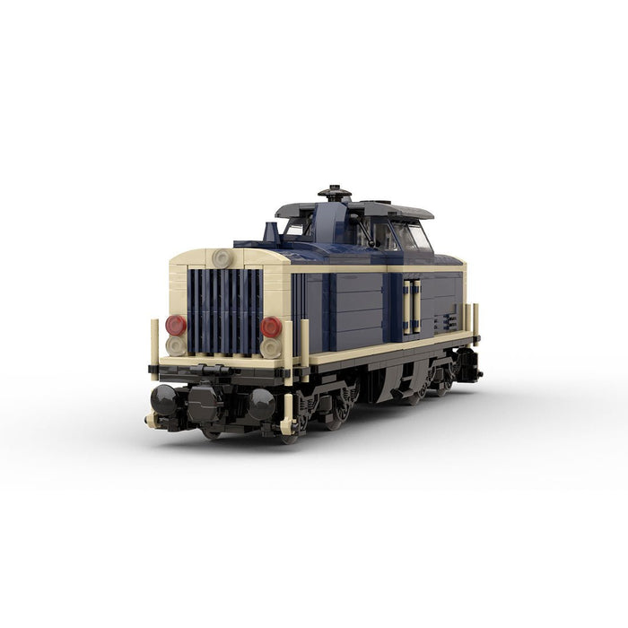MOC - 191639 V100 German Cargo Locomotive "dark blue - tan" version 8W - LesDiy - Locomotive -