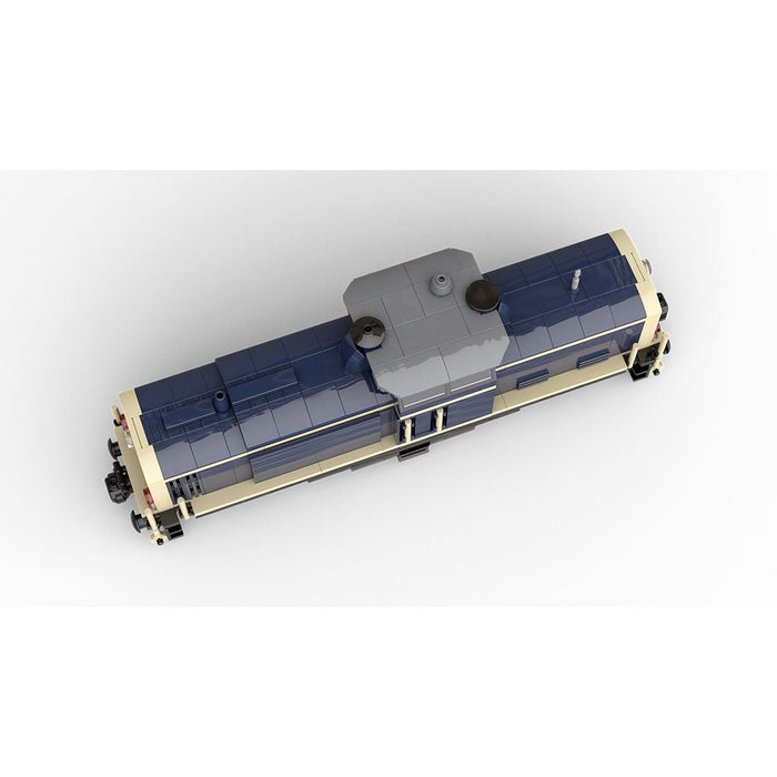 MOC - 191639 V100 German Cargo Locomotive "dark blue - tan" version 8W - LesDiy - Locomotive -