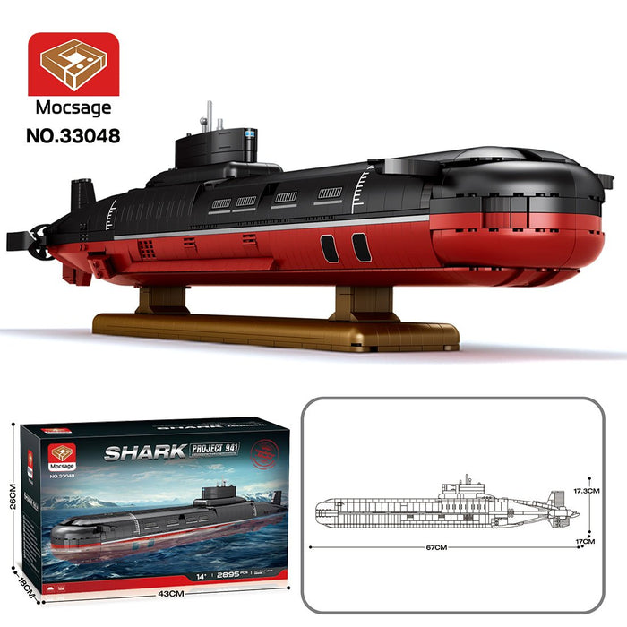 MOC - 193085 1/250 Scale Typhoon Class Submarine Building Blocks - LesDiy - Building Blocks -