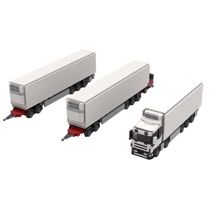 MOC-193350 Refrigerated Truck & Full Trailer Building Blocks-LesDiy-MOC-