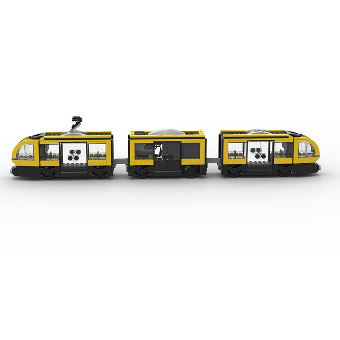 MOC - 198402 Downtown tram (Dynamic Version/530PCS/Yellow) - LesDiy - Locomotive -