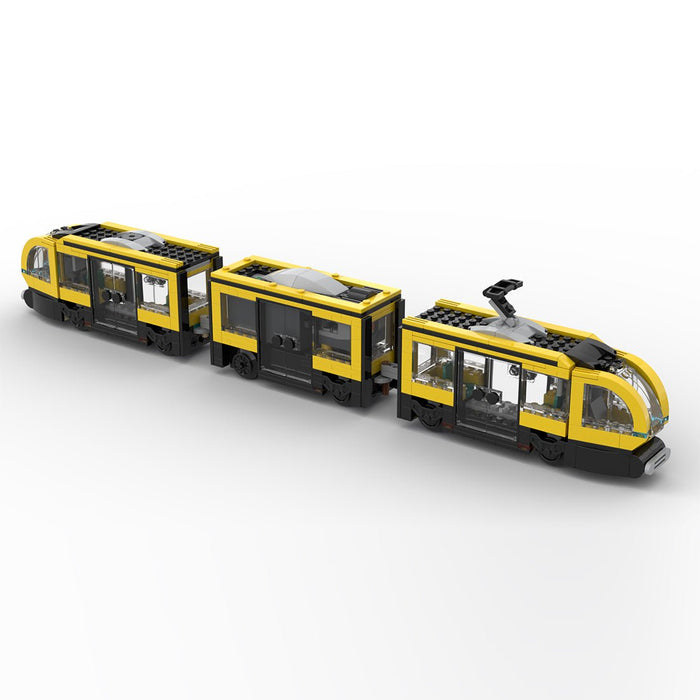 MOC - 198402 Downtown tram (Dynamic Version/530PCS/Yellow) - LesDiy - Locomotive -