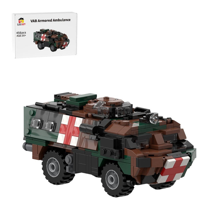 MOC - 199407 1/35 Scale Armored Ambulance Vehicle: VAB SAN Building Blocks - LesDiy -