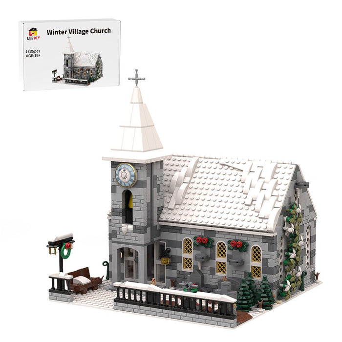 MOC - 199733 Winter Village Church Building Blocks - LesDiy - building blocks -