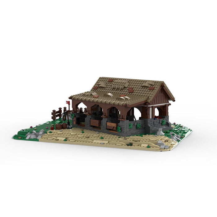 MOC - 199742 Stable - Medieval Village Diorama Building Blocks - LesDiy - Building Blocks -