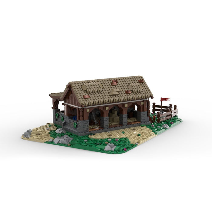 MOC - 199742 Stable - Medieval Village Diorama Building Blocks - LesDiy - Building Blocks -