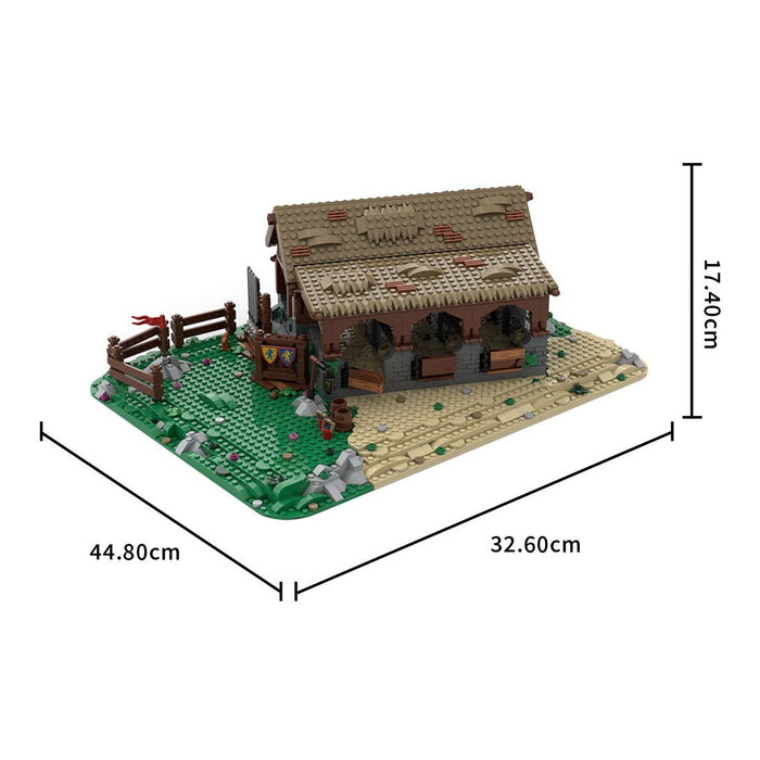 MOC - 199742 Stable - Medieval Village Diorama Building Blocks - LesDiy - Building Blocks -