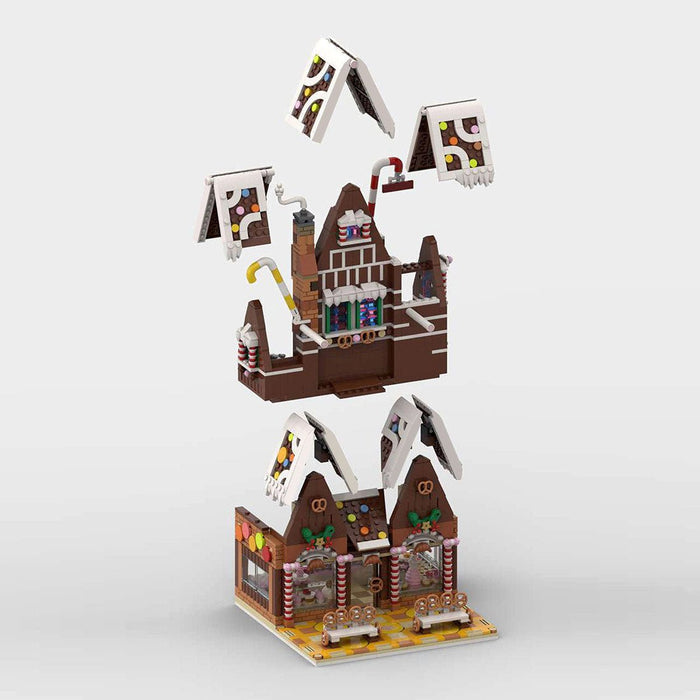 MOC - 199764 Winter village pastry shop Building Blocks - LesDiy -