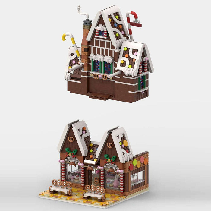 MOC - 199764 Winter village pastry shop Building Blocks - LesDiy -
