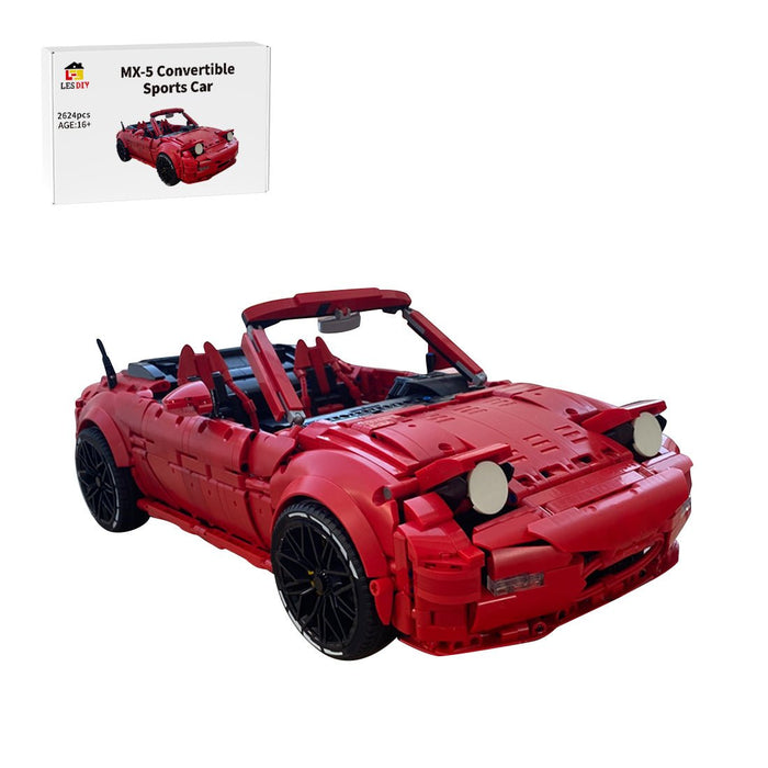 MOC - 199862 1/8 Scale MX - 5 Convertible Sports Car Building Blocks - LesDiy - building blocks -