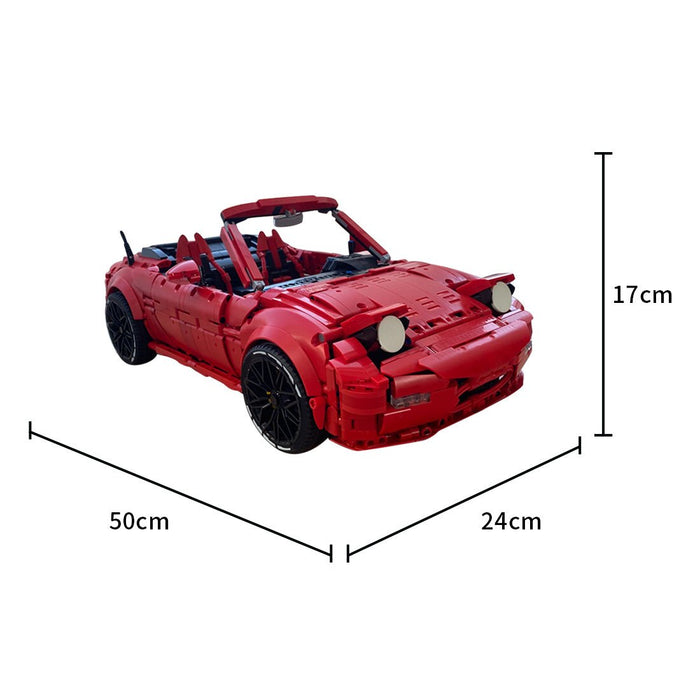 MOC - 199862 1/8 Scale MX - 5 Convertible Sports Car Building Blocks - LesDiy - building blocks -