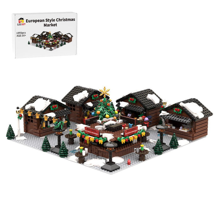 MOC - 201458 European Style Christmas Market Building Blocks - LesDiy - building blocks -