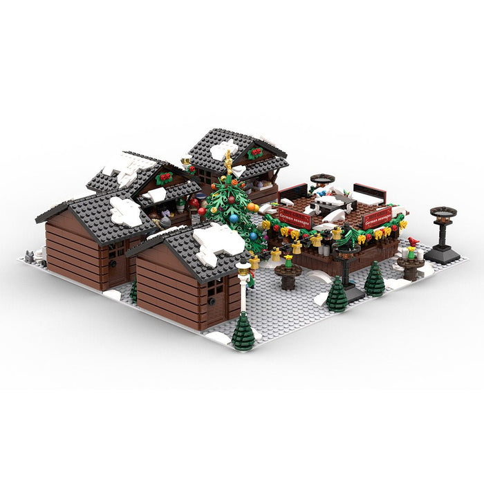 MOC - 201458 European Style Christmas Market Building Blocks - LesDiy - building blocks -