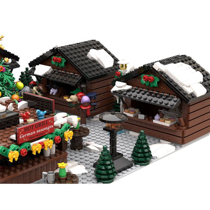 MOC - 201458 European Style Christmas Market Building Blocks - LesDiy - building blocks -