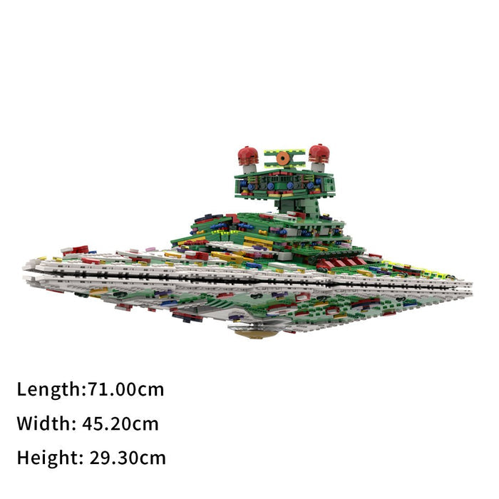 MOC - 201504 SW UCS Imperial destroyer Christmas mode Building Blocks - LesDiy -