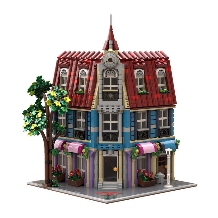 MOC-202599 Modular European Corner Flower Shop Building Blocks-LesDiy-Building Blocks-