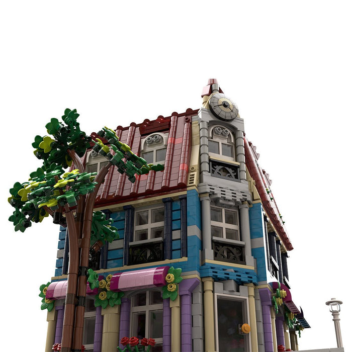 MOC-202599 Modular European Corner Flower Shop Building Blocks-LesDiy-Building Blocks-