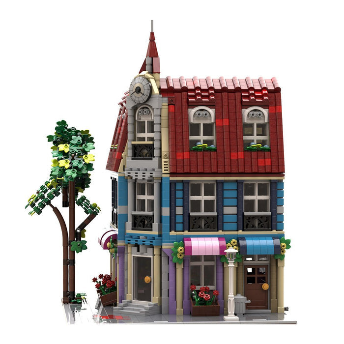MOC-202599 Modular European Corner Flower Shop Building Blocks-LesDiy-Building Blocks-
