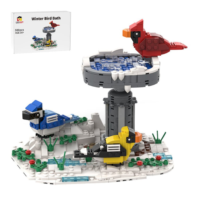 MOC - 203446 Winter Bird Bath Building Blocks - LesDiy - Building Blocks -