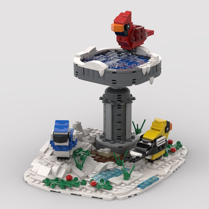 MOC - 203446 Winter Bird Bath Building Blocks - LesDiy - Building Blocks -
