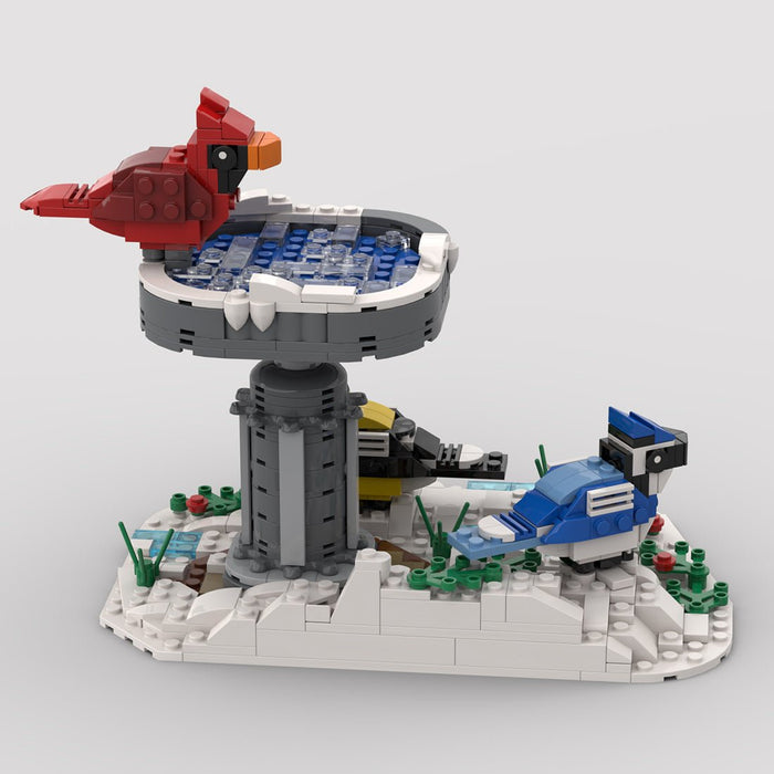 MOC - 203446 Winter Bird Bath Building Blocks - LesDiy - Building Blocks -