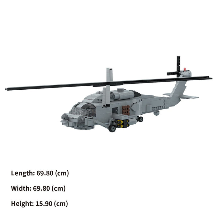 MOC - 204867 MH - 60R Navy Helicopter Building Blocks - LesDiy - Building Blocks -