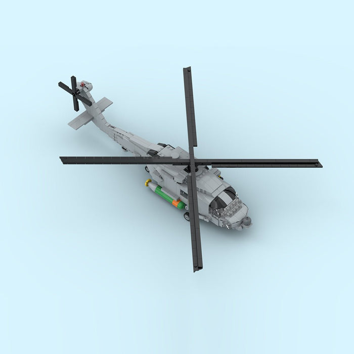 MOC - 204867 MH - 60R Navy Helicopter Building Blocks - LesDiy - Building Blocks -