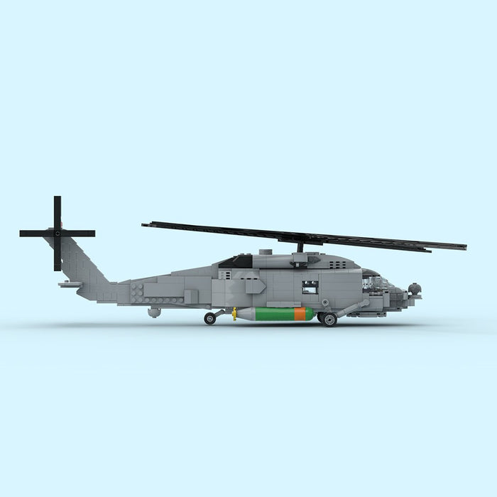 MOC - 204867 MH - 60R Navy Helicopter Building Blocks - LesDiy - Building Blocks -