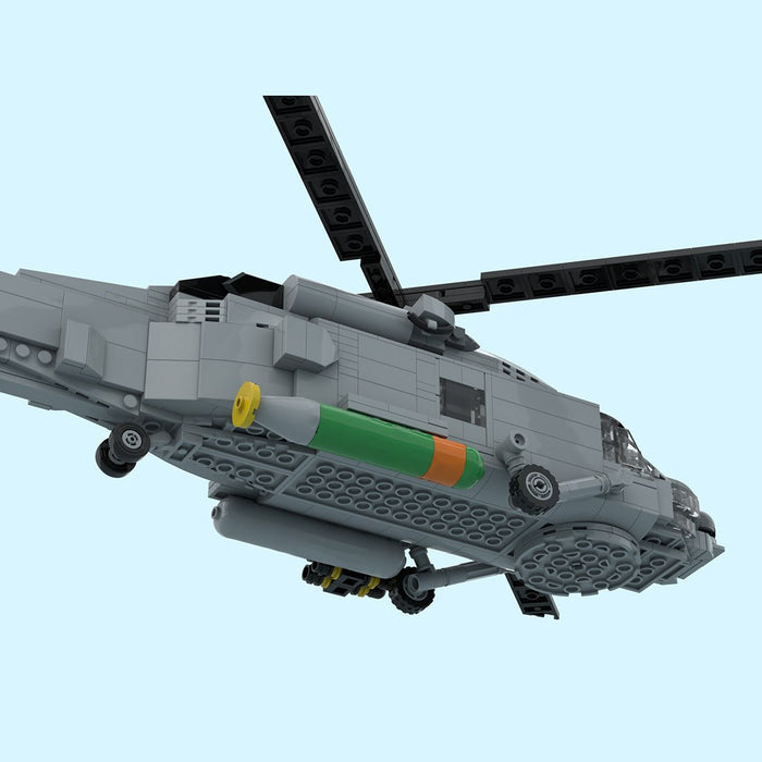 MOC - 204867 MH - 60R Navy Helicopter Building Blocks - LesDiy - Building Blocks -